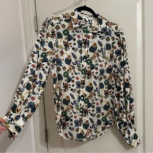 Antonio melani Colorful Botanical Button Down Shirt